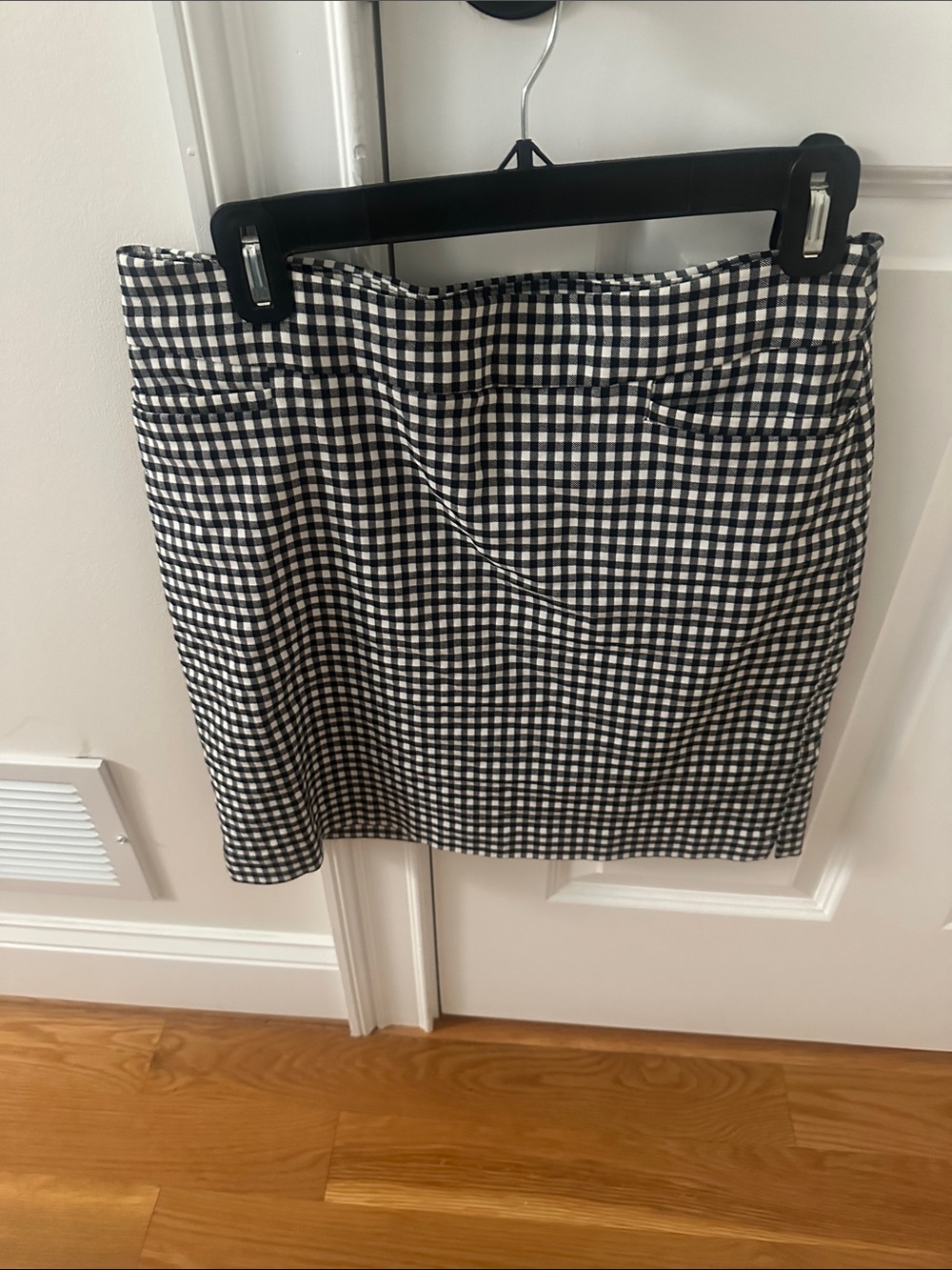 Chicos Gingham Mini Skort- Black & White